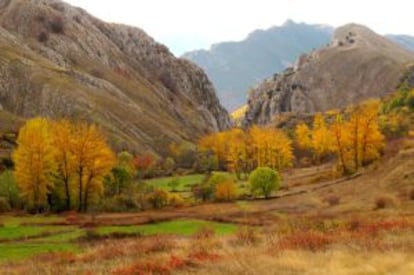 Hoces del Villar, cerca Ciñera de Gordón, en León.