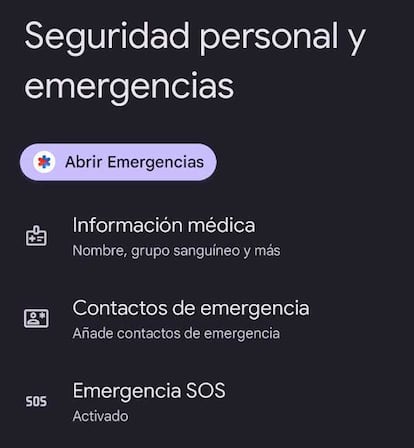 Emergencia y seguridad en Android