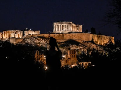 El Acrópolis en Atenas (Grecia).