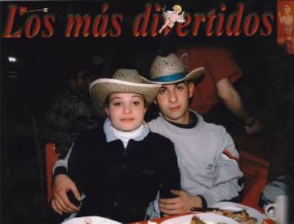 Rafa y Cristel, hace 16 años, en una cena, antes del accidente.