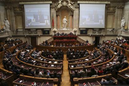 La Asamblea portuguesa conmemora la Revolución de los Claveles, el pasado abril.