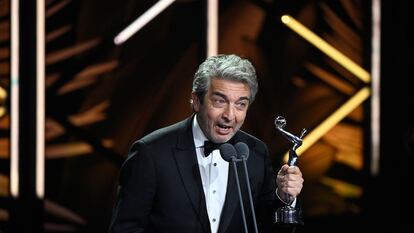 Ricardo Darín, con el Platino a mejor actor por 'Argentina, 1985' en Madrid.