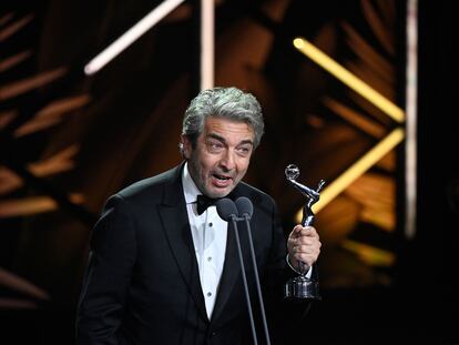 Ricardo Darín, con el Platino a mejor actor por 'Argentina, 1985' en Madrid.