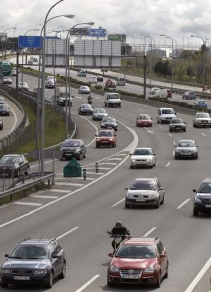 Estado de la circulaci&oacute;n en la A-1, en Madrid, el pasado 27 de marzo.