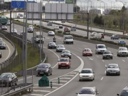 Estado de la circulaci&oacute;n en la A-1, en Madrid, el pasado 27 de marzo.