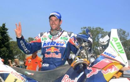 Marc Coma, tras finalizar la última etapa del Dakar.