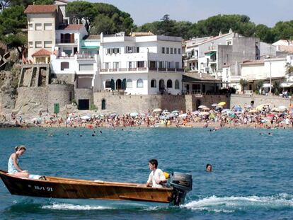 La playa de Llafranc, en 2002.