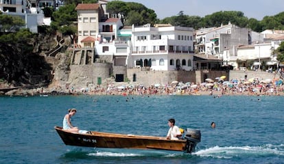 La playa de Llafranc, en 2002.