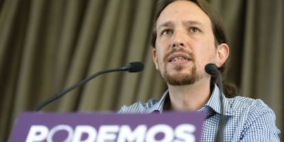 Pablo Iglesias, en una rueda de prensa.