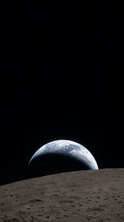 Artemis II fondo de pantalla que muestra la Tierra