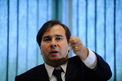 Rodrigo Maia, em seu gabinete na Câmara.