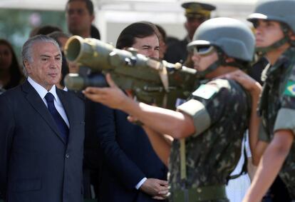 Temer no desfile de 7 de setembro, em Bras&iacute;lia.