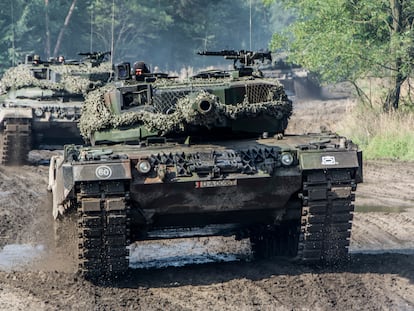 Carros de combate Leopard en Polonia.