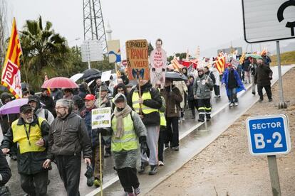 Marcha organizada por la Plataforma de Parados de St. Vicenç dels Horts.