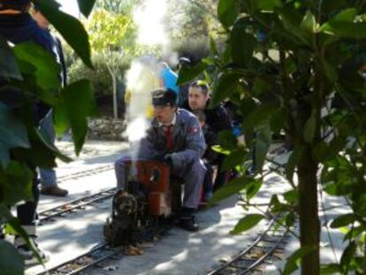 Los trenes de jardín, que admiten pasajeros, en el Museo del Ferrocarril.