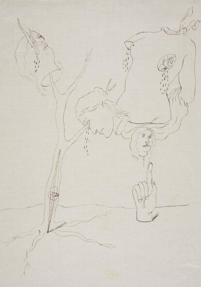 'Composición surrealista', dibujo de José Caballero antes atribuido a Dalí.