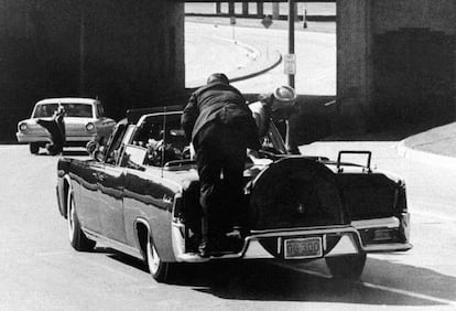 Foto del asesinato de John F. Kennedy en 1963, en Dallas, EE UU.