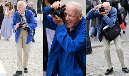 Cunningham siempre ha mantenido un perfil discreto y austero. Vivía en un microscópico apartamento en el que apenas entraba su cama y su extenso archico fotográfico y siempre vestía igual. El fotógrafo compró su característica chaqueta azul en una ferretería francesa por 20 dólares. Se trata de una prenda utilizada por la clase obrera y tiene cuatro bolsillos delanteros para tener todo a mano.