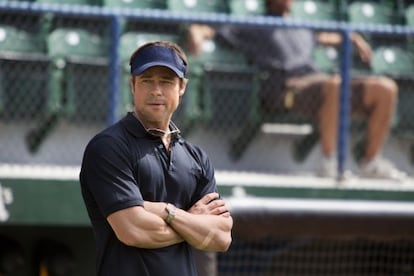 El actor Brad Pitt en una escena de &#039;Moneyball&#039;