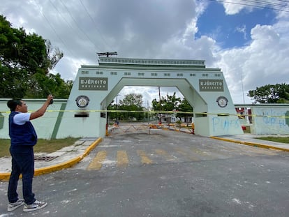 Una base militar en Cozumel, el 31 de agosto.