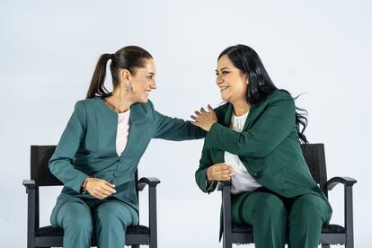 Claudia Sheinbaum y Ariadna Montiel en Ciudad de México, en julio de 2024.