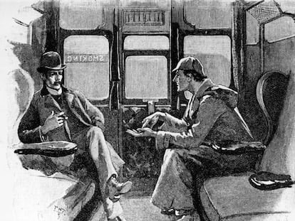 Sherlock Holmes junto al Doctor Watson en una ilustración de los relatos de Arthur Conan Doyle para el 'Strand Magazine'.