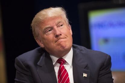 Donald Trump, durante el evento en Ames, Iowa, el sábado.