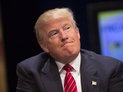 Donald Trump, durante el evento en Ames, Iowa, el s&aacute;bado.