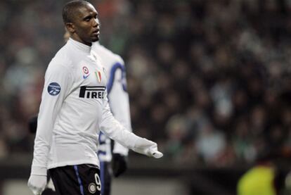 Eto'o, durante el partido ante el Werder Bremen