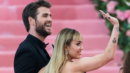 Liam Hemsworth y Miley Cyrus, en la Gala del Met, en mayo de 2019.
