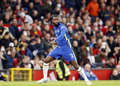 Antonio Rüdiger durante un encuentro ante el Manchester United el pasado 28 de abril.