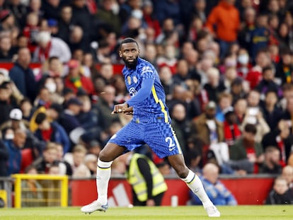 Antonio Rüdiger durante un encuentro ante el Manchester United el pasado 28 de abril.