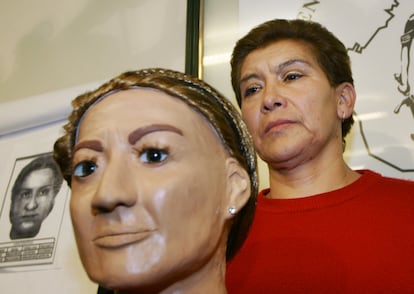 Juana Barraza tras ser detenida en Ciudad de México, el 25 de enero de 2006.