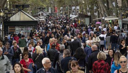 La Rambla de Barcelona.