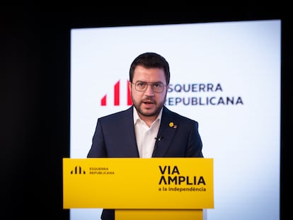 El candidato de ERC, Pere Aragonès, en una foto de archivo.