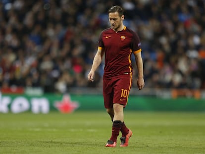 Francesco Totti en el Bernabéu.