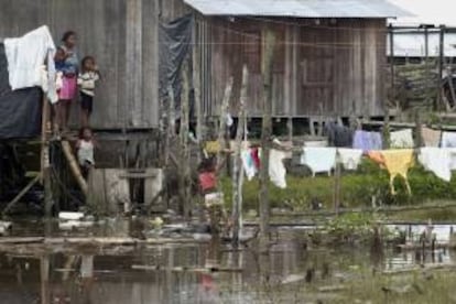 Aspecto del barrio Porvenir, en la ciudad de Tumaco del departamento colombiano de Nariño. EFE/Archivo