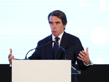 José María Aznar, expresidente del Gobierno, en un acto el pasado 2 de diciembre, en Madrid.
