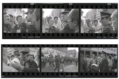 Original negatives of the confrontations between protestors and Argentine security forces.