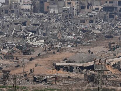 Tropas israelíes, durante una incursión en la franja de Gaza este jueves.