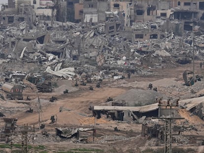 Tropas israelíes, durante una incursión en la franja de Gaza este jueves.