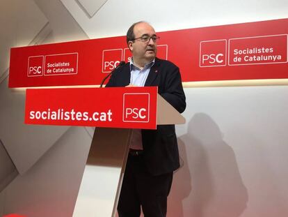 El primer secretario del PSC, Miquel Iceta, en el Consejo Nacional del PSC.