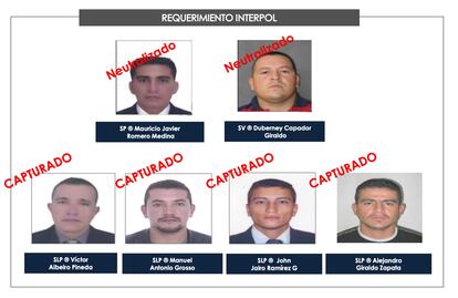 Algunos de los ciudadanos colombianos involucrados en el asesinato del presidente de Haití Jovenel Möise.