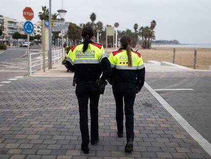 Una patrulla de agentes de los Mossos d'Esquadra.