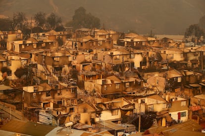 Casas quemadas en Viña del Mar.