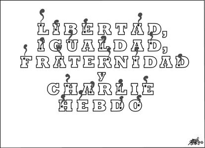 L'homenatge de Forges al setmanari ‘Charlie Hebdo’ després de l'atac terrorista que va patir, el 7 de gener del 2015.