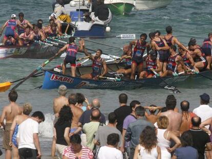 Urdaibai celebra la victoria de 2010 en San Sebasti&aacute;n.