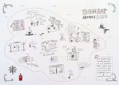 Monstruo Espagueti ha creado un mapa con frases dedicado a los bares.