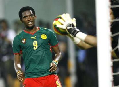 Samuel Eto'o, durante la final de la Copa de África ante Egipto