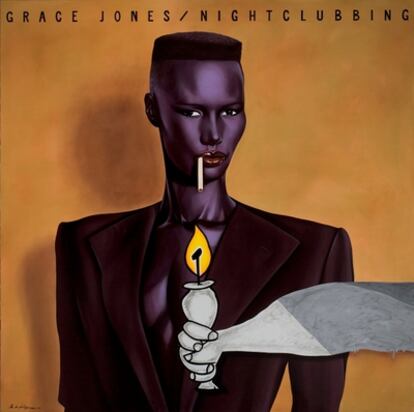 Acrílico sobre lienzo. Inspirado en Grace Jones 'Nightclubbing' (Island Records, 1981).